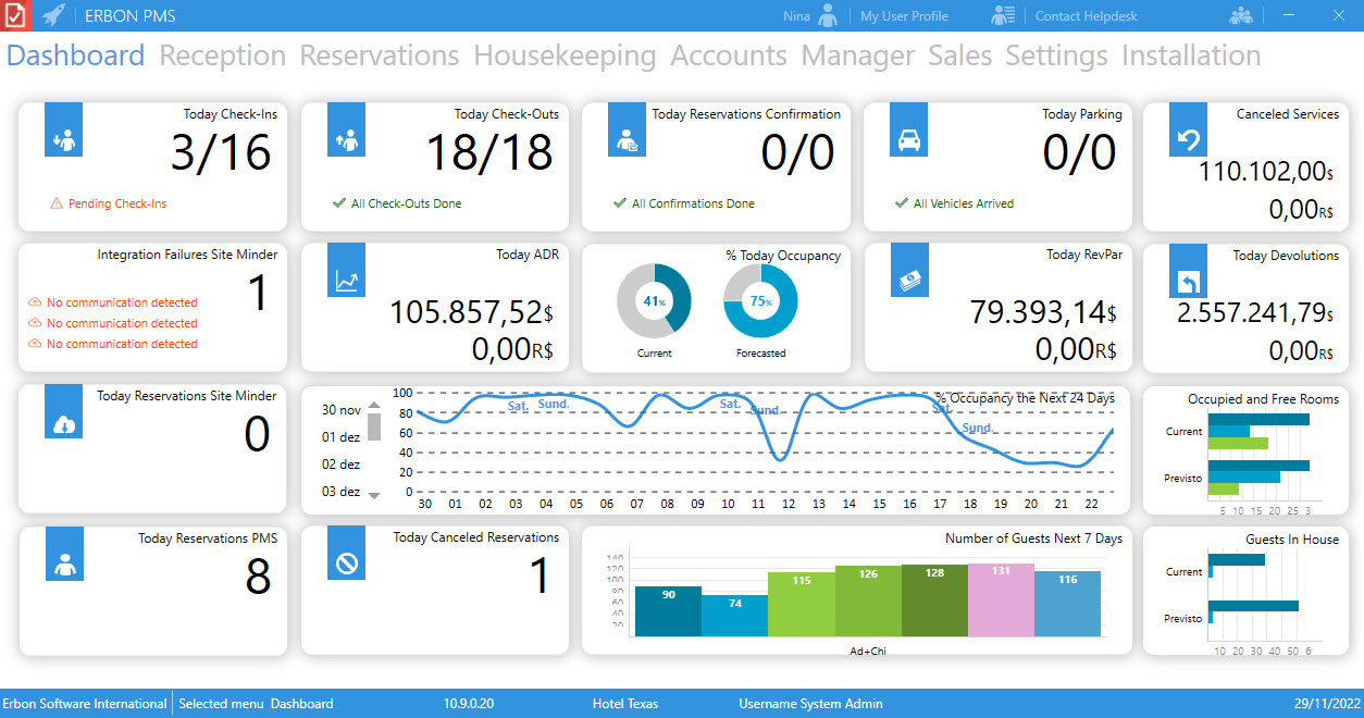 screenshot of Erbon Hospitality
